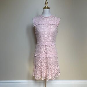 Julia Jordan Blush Lace Mini Dress